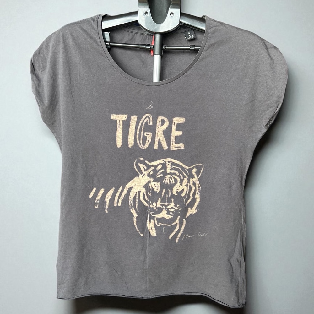 Maison scotch/Scotch & Soda grey T-shirt  (El Trigre), Size M (2)